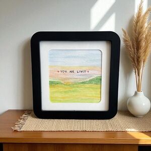 Original Framed Watercolor Art – “You Are Loved”